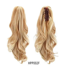 Load image into Gallery viewer, long curly 18&quot;synthetic claw clip on ponytail hair heat friendly  hair piece hpp002f / 18inches
