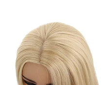Load image into Gallery viewer, long straight blonde wig with middle part
