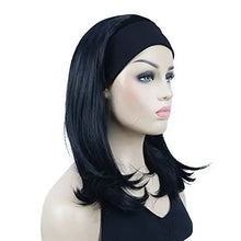 Load image into Gallery viewer, long straight headband synthetic heat resistant wig #1
