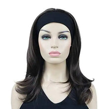 Load image into Gallery viewer, long straight headband synthetic heat resistant wig
