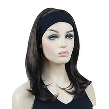 Load image into Gallery viewer, long straight headband synthetic heat resistant wig
