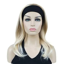 Load image into Gallery viewer, long straight headband synthetic heat resistant wig
