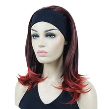 Load image into Gallery viewer, long straight headband synthetic heat resistant wig #613
