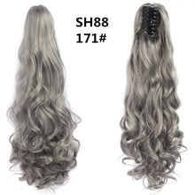 Load image into Gallery viewer, long wavy claw clip on hair extension high-temperature fiber  22 inch ombre  ponytail sh88 171
