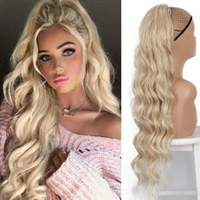 Load image into Gallery viewer, long wavy ponytail hair drawstring ponytail extension 24-613 / 26inches
