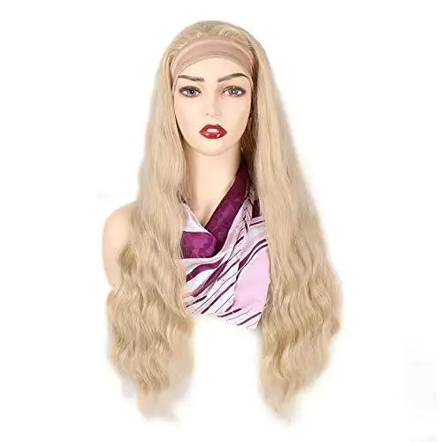 loose body wave 24inch headband wig 24inch(loose wave headband wig) / blond
