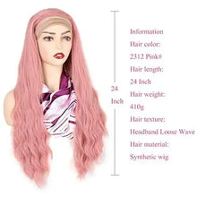 Load image into Gallery viewer, loose body wave 24inch headband wig 24inch(loose wave headband wig) / platinum blonde
