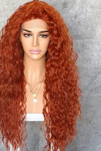 Load image into Gallery viewer, mackenna futura fiber curly heat resistant lace front wig
