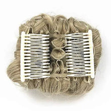 Load image into Gallery viewer, messy bun curly hair extension beige/blonde mixed - #24t613
