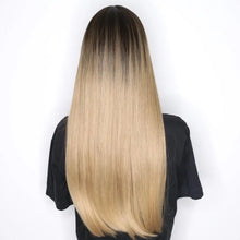 Load image into Gallery viewer, mia long rooted heat friendly wig with bangs
