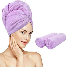 Load image into Gallery viewer, microfiber hair towel wrap
