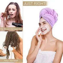 Load image into Gallery viewer, microfiber hair towel wrap
