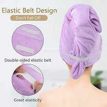 Load image into Gallery viewer, microfiber hair towel wrap
