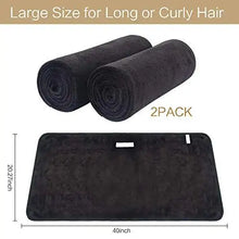 Load image into Gallery viewer, microfiber hair towel wrap 20inchx40inch / grey+purple
