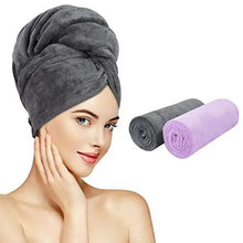 Load image into Gallery viewer, microfiber hair towel wrap
