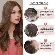 Load image into Gallery viewer, mixed brown lace front wig with center part
