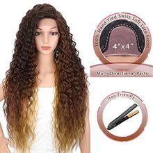 Load image into Gallery viewer, multi directional parting curly heat resistant wig
