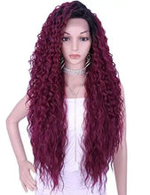 Load image into Gallery viewer, multi directional parting curly heat resistant wig
