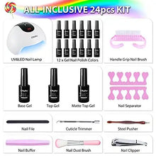 Load image into Gallery viewer, nail polish kit with 36w uv led lamp gel polish set  nail art decorations
