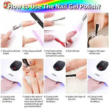 Load image into Gallery viewer, nail polish kit with 36w uv led lamp gel polish set  nail art decorations
