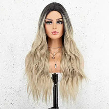 Load image into Gallery viewer, nalla  22 inch ombre blonde wig with dark roots
