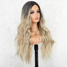 Load image into Gallery viewer, nalla  22 inch ombre blonde wig with dark roots
