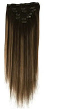 Load image into Gallery viewer, natural straight double drawn remy ombre clip in human hair extensions t4-27p4 / 110g/set / &gt;=60%
