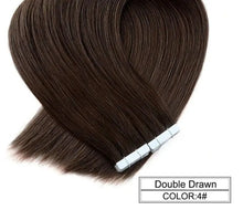 Load image into Gallery viewer, ombre baylage 10pcs remy tape in human hair extensions #4 / 16 inches / 12 months / 10 pcs / &gt;=60%
