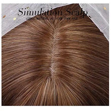 Load image into Gallery viewer, ombre brown heat resistant fibre long wavy wig
