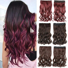 Load image into Gallery viewer, one-piece long wavy  heat resistant clip in hair extensions
