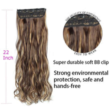 Load image into Gallery viewer, one-piece long wavy  heat resistant clip in hair extensions
