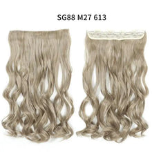Load image into Gallery viewer, one-piece long wavy  heat resistant clip in hair extensions sg88-m27 613
