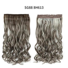 Load image into Gallery viewer, one-piece long wavy  heat resistant clip in hair extensions sg88-8h613
