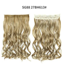 Load image into Gallery viewer, one-piece long wavy  heat resistant clip in hair extensions sg88-27bh613
