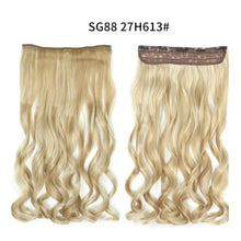 Load image into Gallery viewer, one-piece long wavy  heat resistant clip in hair extensions sg88-27h613
