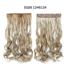 Load image into Gallery viewer, one-piece long wavy  heat resistant clip in hair extensions sg88-12h613
