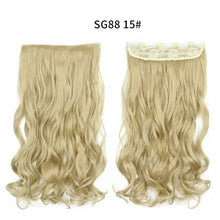 Load image into Gallery viewer, one-piece long wavy  heat resistant clip in hair extensions sg88-15
