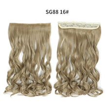 Load image into Gallery viewer, one-piece long wavy  heat resistant clip in hair extensions sg88-16
