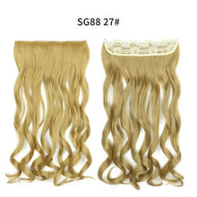 Load image into Gallery viewer, one-piece long wavy  heat resistant clip in hair extensions sg88-27
