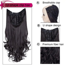 Load image into Gallery viewer, one-piece u part clip in hair extension
