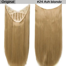 Load image into Gallery viewer, one-piece u part clip in hair extension 1342 / 24inches / canada

