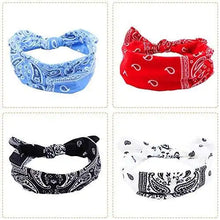 Load image into Gallery viewer, paisley printed fashion headband &amp; hair scrunchies accessories set
