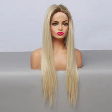 Load image into Gallery viewer, pandora long straight light beige blonde lace wig
