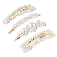 Load image into Gallery viewer, pearl barrettes hair accessories set
