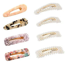 Load image into Gallery viewer, pearl barrettes hair accessories set
