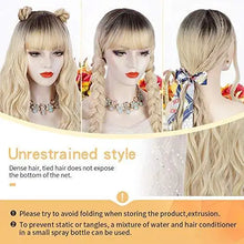 Load image into Gallery viewer, penelope transitional dark root to light blonde long heat resistant hair wig
