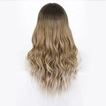Load image into Gallery viewer, penelope transitional dark root to light blonde long heat resistant hair wig
