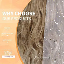 Load image into Gallery viewer, penelope transitional dark root to light blonde long heat resistant hair wig
