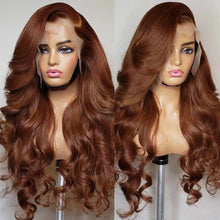 Load image into Gallery viewer, pre plucked brazilian remy deep part lace front human hair wig
