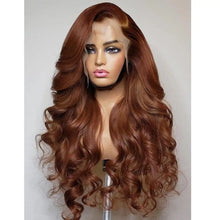 Load image into Gallery viewer, pre plucked brazilian remy deep part lace front human hair wig
